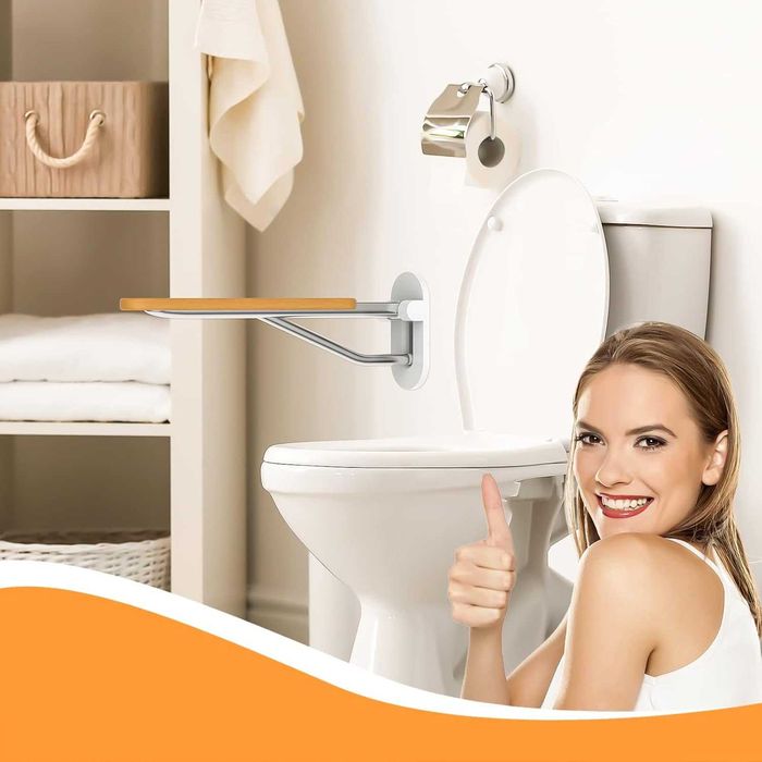 Uchwyt Podporowy Do Toalety Składany Łazienkowy Dla Niepełnosprawnych