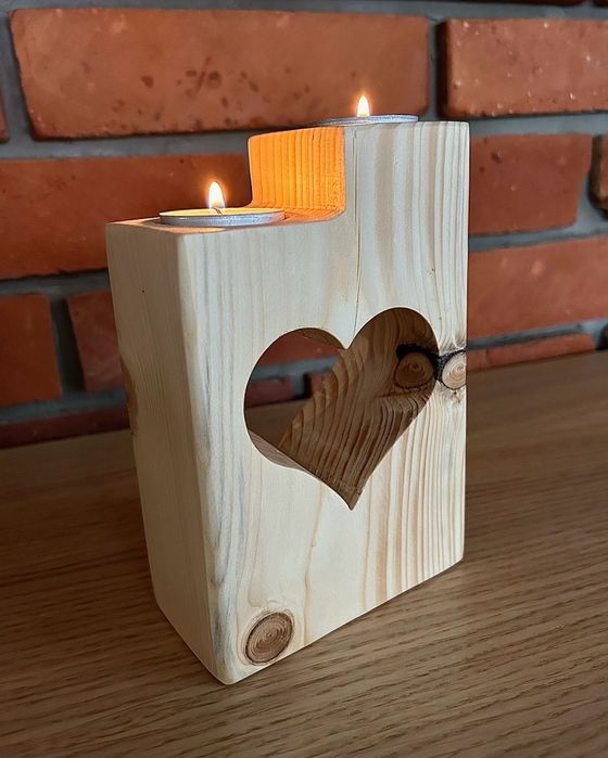 Ozdoby walentynkowe, świeczniki