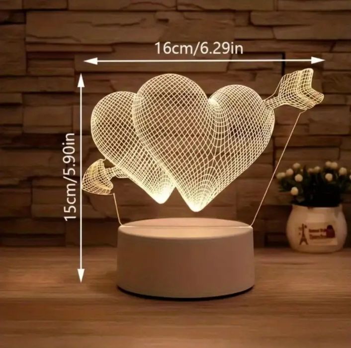 Nowa lampka nocna 3D na USB, albo baterie!