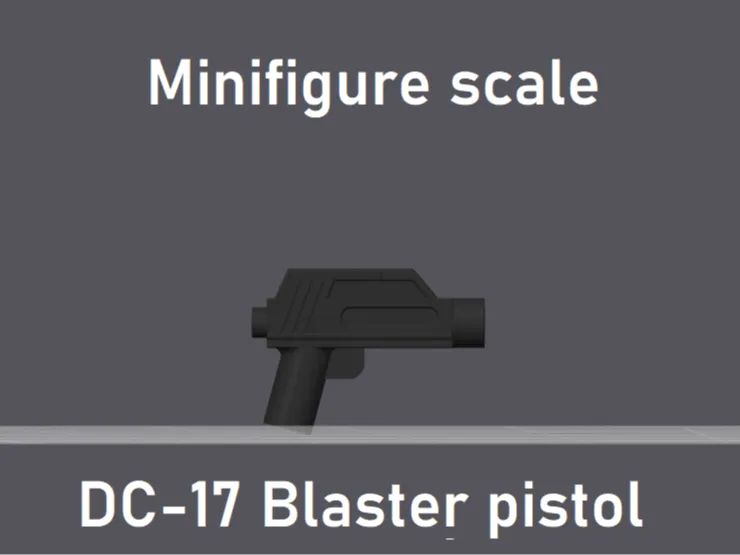 Pistola DC-17 Blaster Escala Minifigura Star Wars