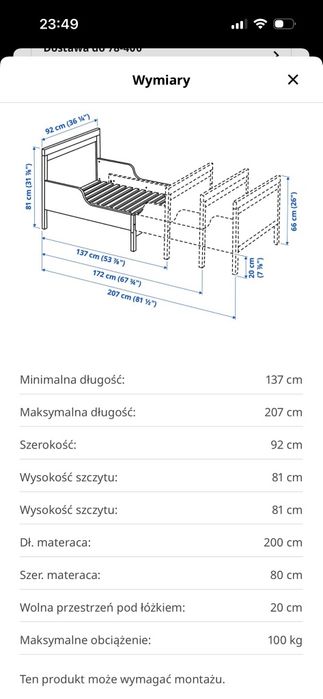Łóżko dziecięce Ikea