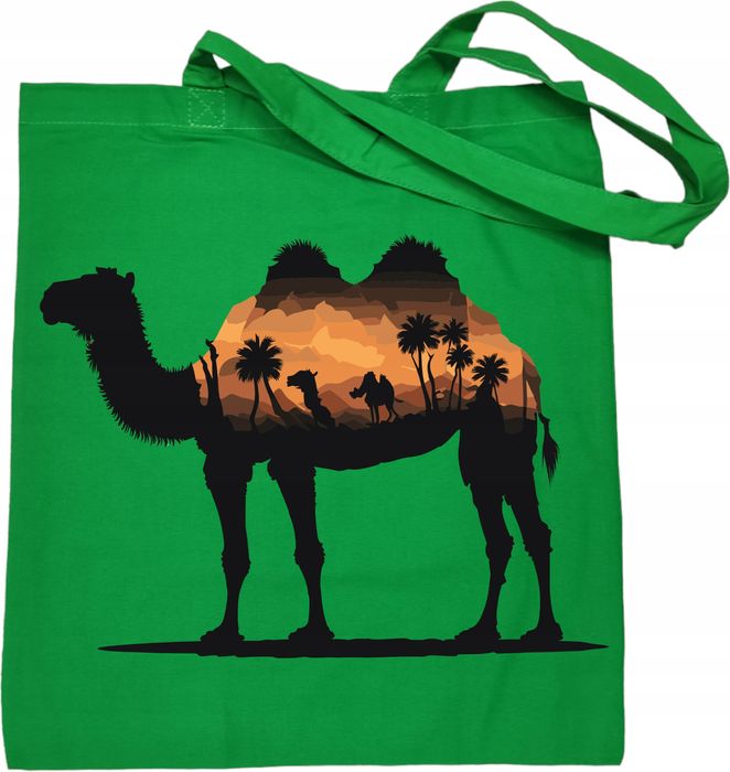 torba na zakupy wielbłąd modny nadruk prezent afryka