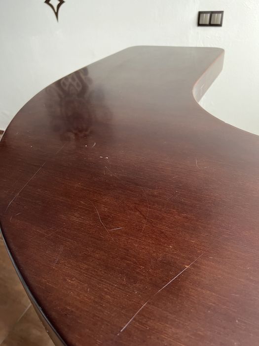 Blat recepcji, drewniany, 230 cm x 130 cm