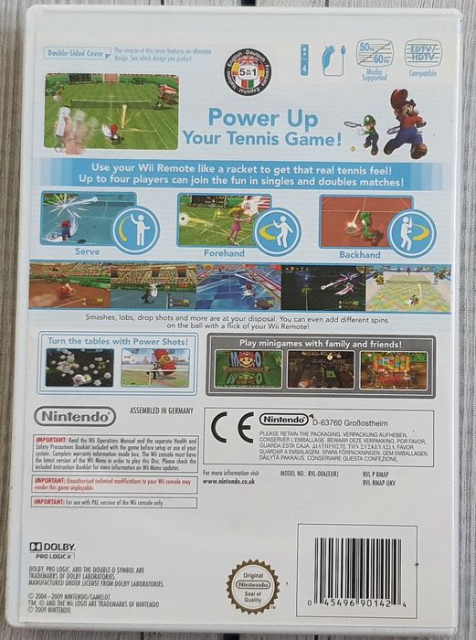 "Mario Power Tennis" Nintendo Wii wersja angielska