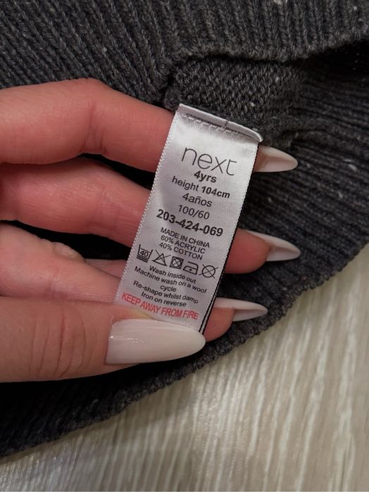 ‼️ новорічний светр Next 104 3 4 р кофта для фотосесіі теплий
