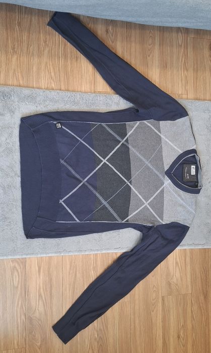 Sweter męski Angelo Litrico, rozmiar L, klasyczny wzór argyle