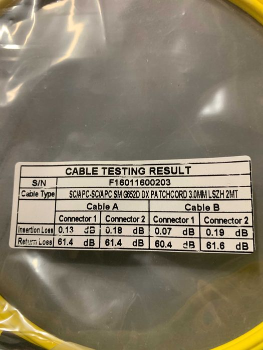 Patch Cord Monomodo (SM) Duplex SC/APC - SC/APC