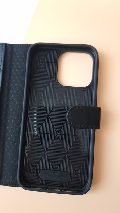 Etui Portfelowe TUCCH do IPhone 15 Pro Max 6,7 czarny, RFID