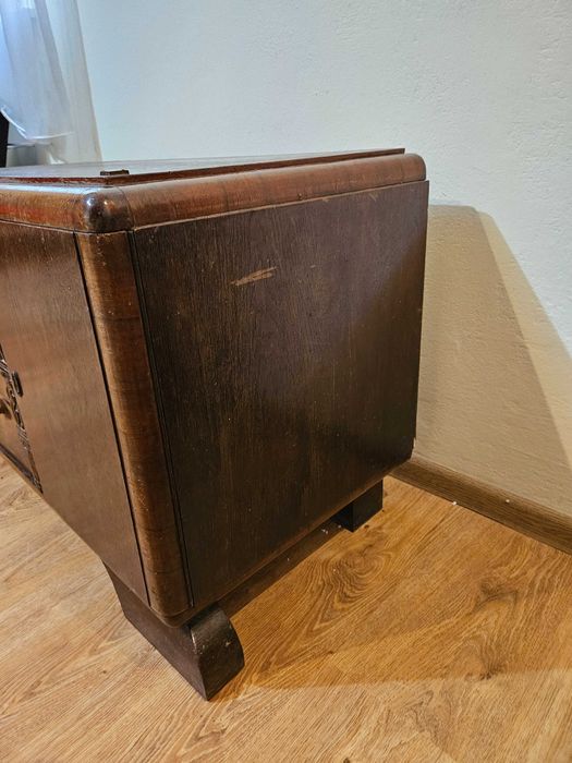 Niska stara szafka vintage, antyk, do renowacji