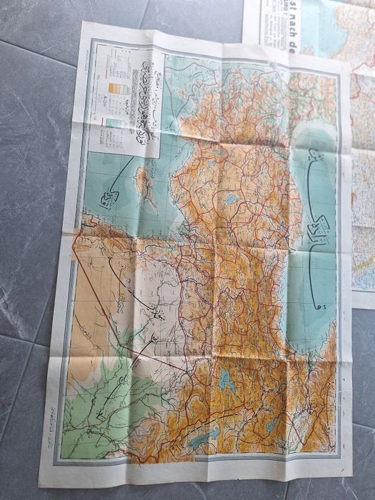 Dwie stare mapy Turcja Międzynarodowa Spedycja