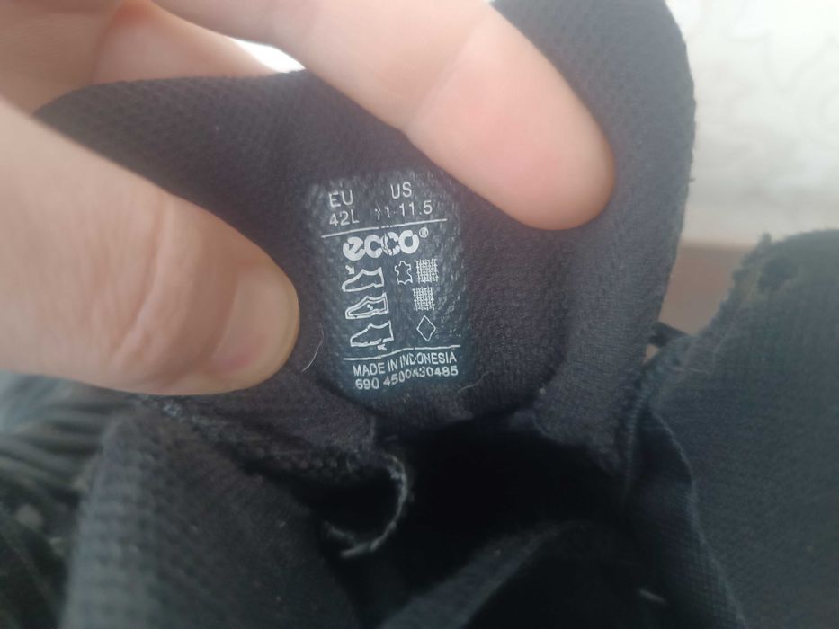 Кожа ботинки на зиму берцы Ecco gore tex 42 размер 27 см
