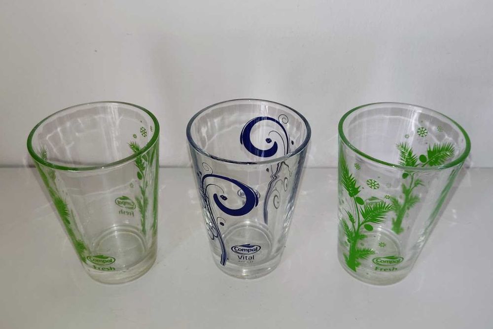 Copos Compal coleção originais vidro