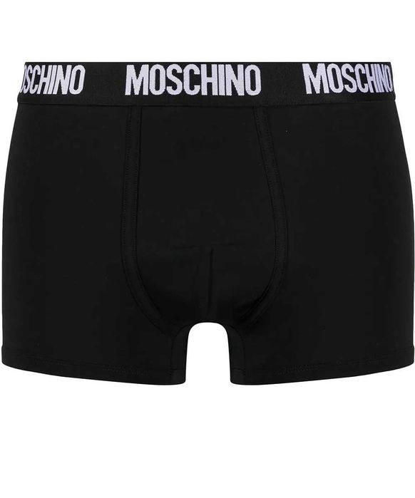 MOSCHINO bokserki 2 PAK bokserek męskich SUPIMA BLACK