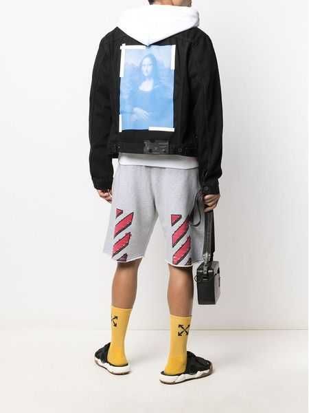 Джинсовая куртка с принтом Mona Lisa 12475 OFF-WHITE