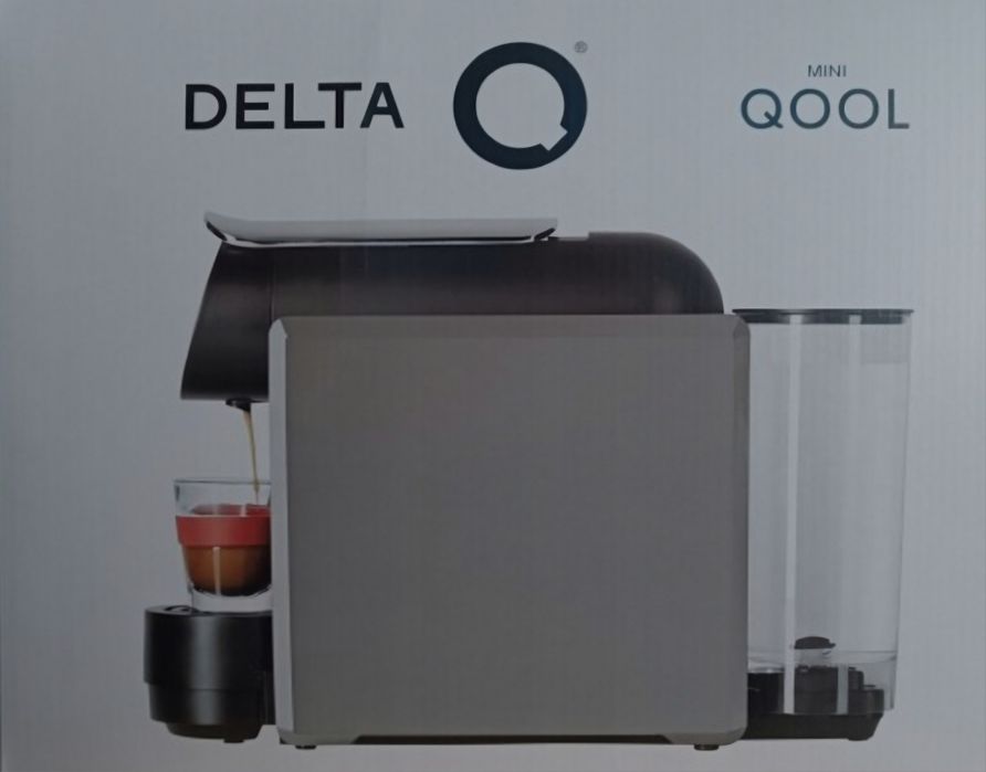Ekspres do Kawy Kapsułkowy Delta Q MINI QOOL 19 bar szary + KAWA