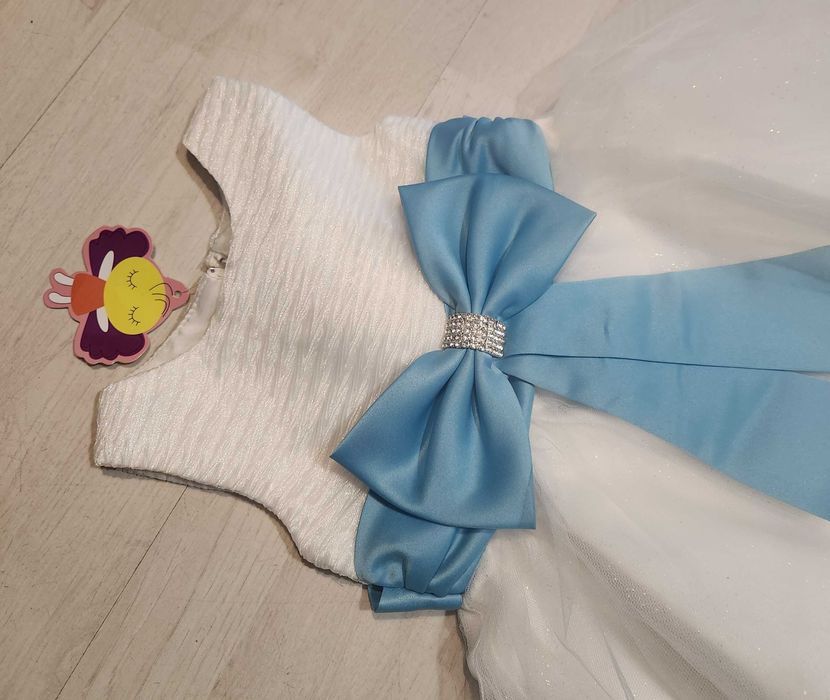 nowa sukienka komunia strój do sesji królewna śnieżynka