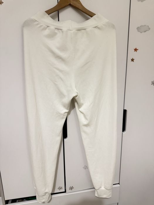 Белый вязаный костюм maritel L xl рубашка в клетку