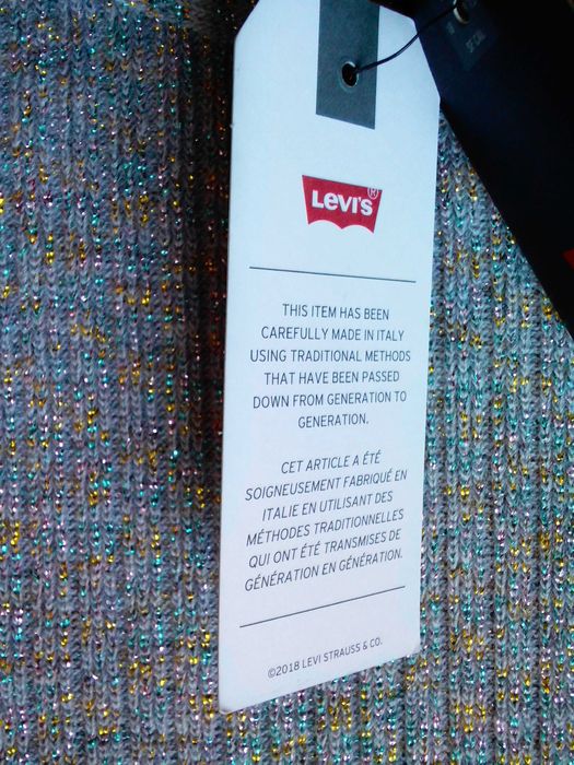 Szalik szary z metalicznymi kolorowymi przebłyskami, LEVIS