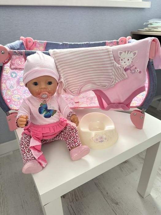 Лялька Baby born, ліжечко, одяг