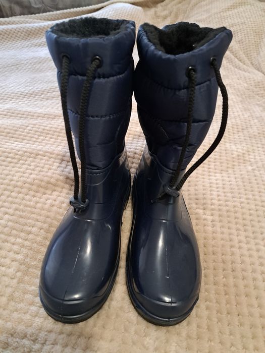 Kalosze damskie/dziewczęce zimowe ocieplane 210 SNOW 1 granatowe nowe