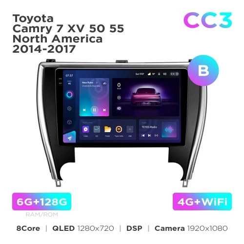 Штатная магнитола Teyes CC3 2k 4+32 Gb Toyota Camry 7 XV 50 55