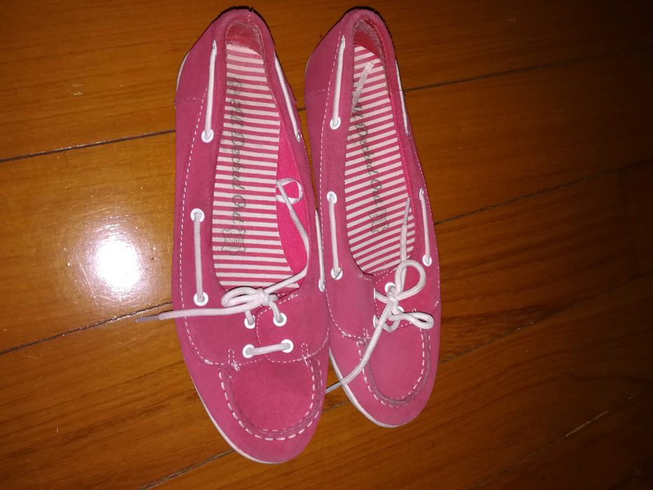 Sapatos lona com laço