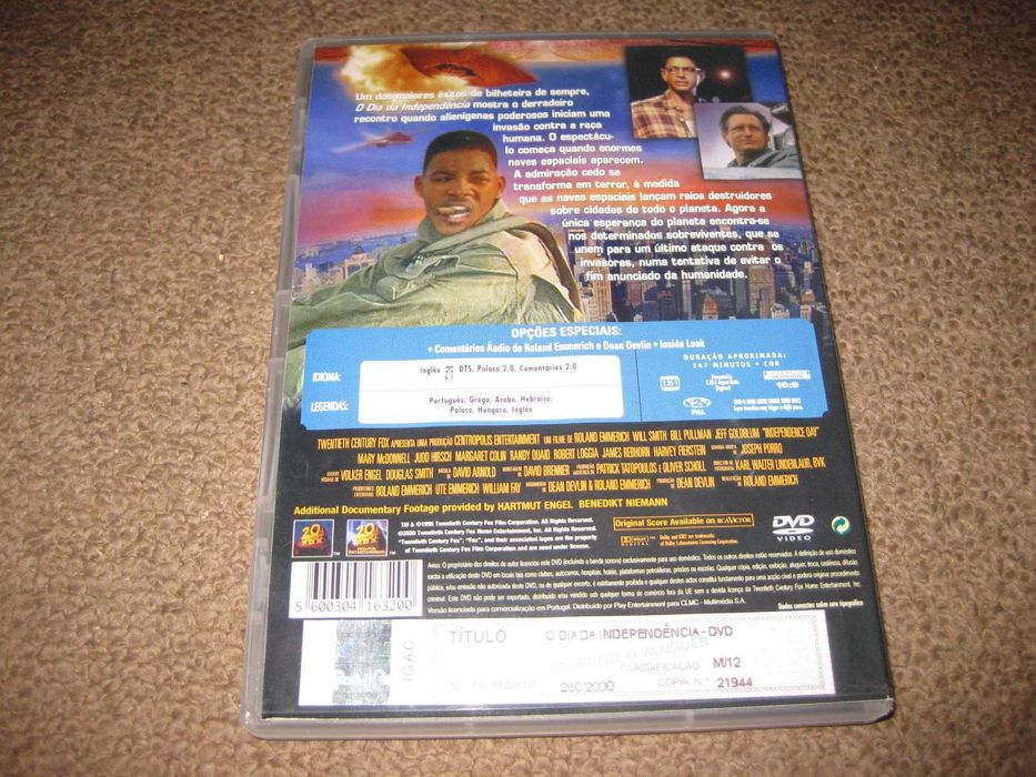 DVD "O Dia da Independência" com Will Smith