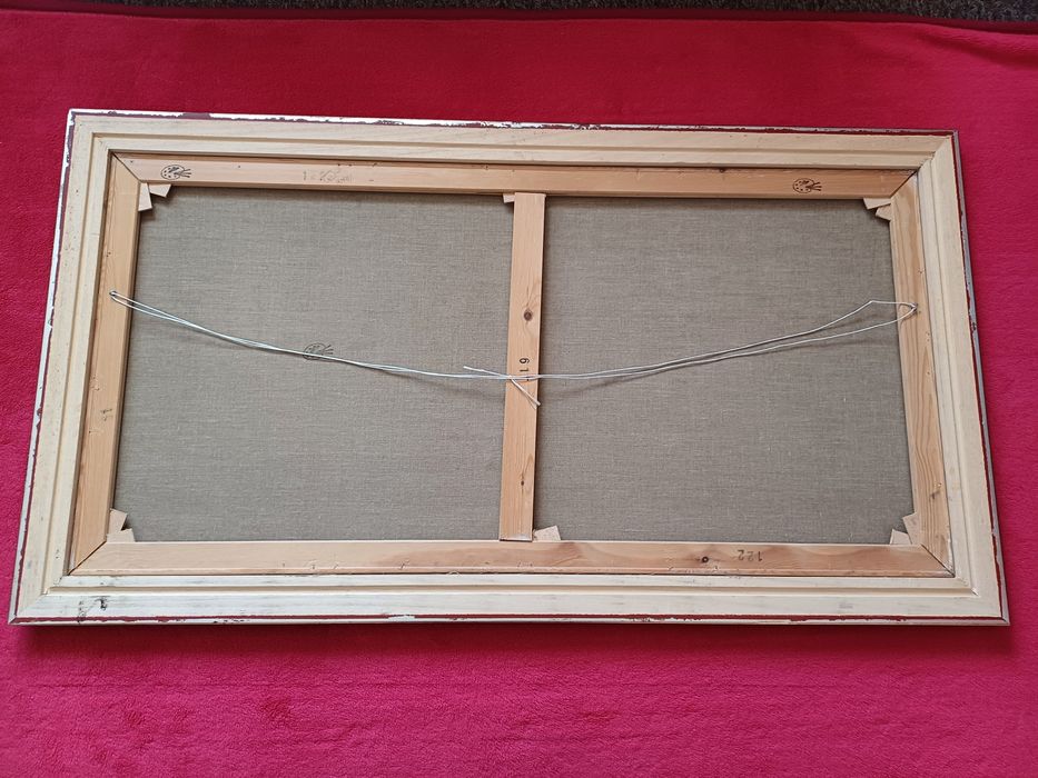 Stary duży obraz na płótnie HARRY BONDE PETERSEN (1918- 1999)  .