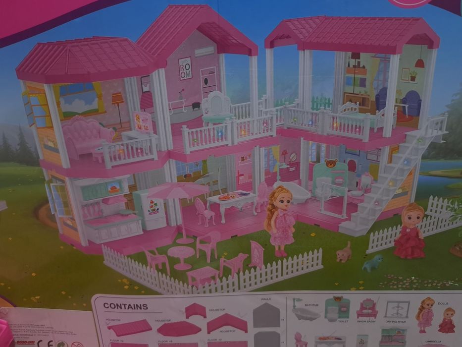 Ляльковий будиночок мрії DIY (з меблями та ляльками)! Б/у, не повний к