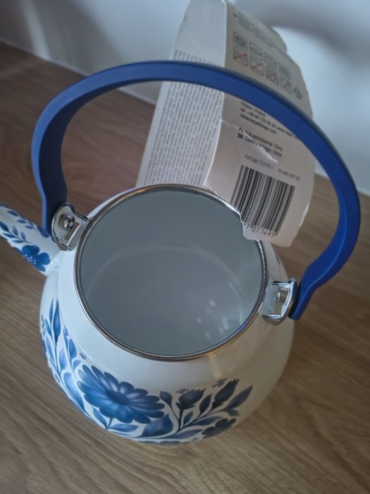 Czajnik emaliowany 2l_ Śliczny wzór!