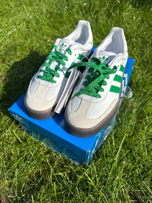 adidas SAMBAE White/Green r. 39 1/3 – nowe + pudełko