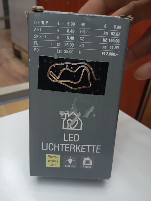 Lampki led na baterie sznur długość 2 M