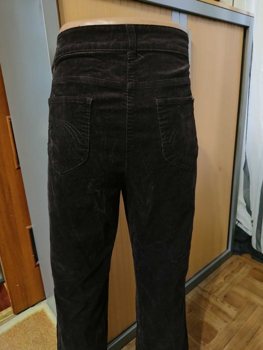 Джинсы микровельвет, цвет шоколад, размер XL - 52 - 18