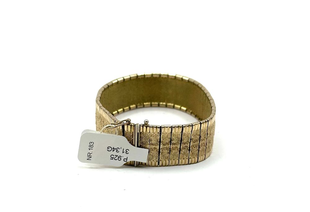 PIĘKNA srebrna bransoletka NR.183 P.925 31,34g STARGARD