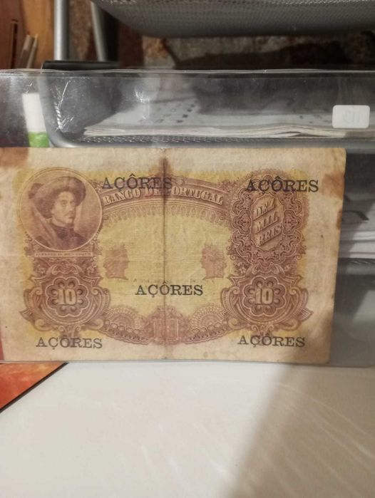 Nota 10.000 Reis Açores 1905 (Rara)