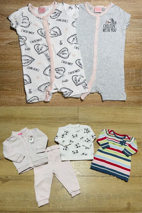 Paka 38 sztuk rozmiar 62 dla dziewczynki