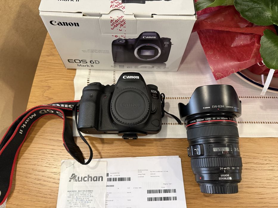 Canon 6d Mk2 + Canon 24-105 f4 IS - Conjunto como novo