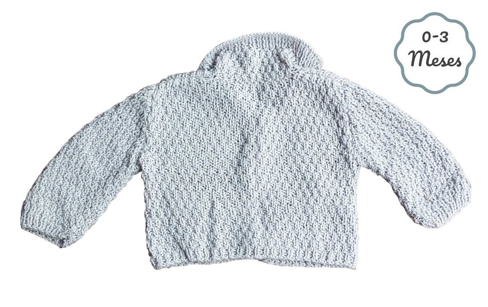Conjunto Casaco + Macacão Jardineira Cinzento 0-3 meses