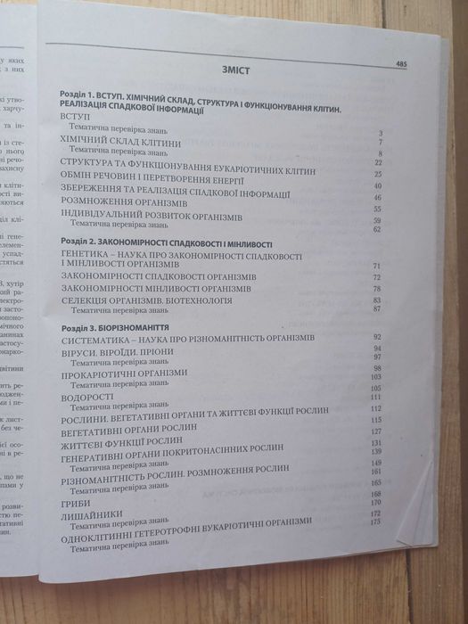 ЗНО Біологія 2021