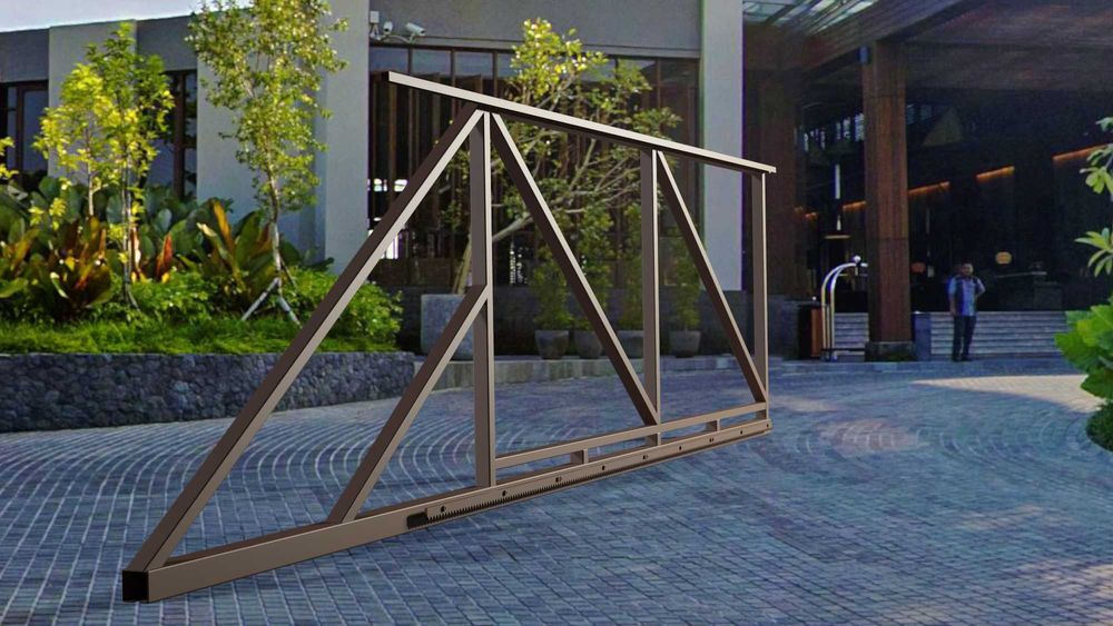 BRAMA PRZESUWNA rama SAM wypełnij MALOWANA proszkowo RAL