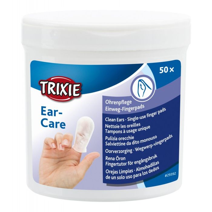 Trixie Ear Care Czyste uszy psa i kota - nakładki na palce, opak 50szt