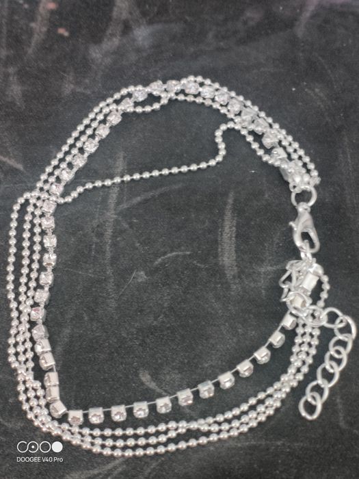 Conjunto 21 Tornozeleiras prateadas