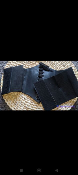 Szeroki pasek z wiazaniem Halloween ,czarny pas