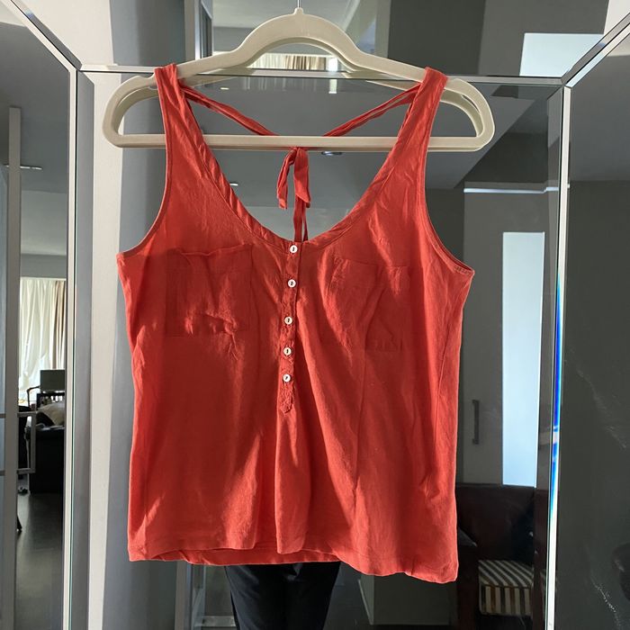 Top Massimo dutti laranja cherry tam S