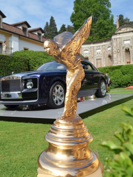 Spirit of Ecstasy H80cm Prestiż Rzeźba z Brązu ze srebrem ROLLS-ROYCE