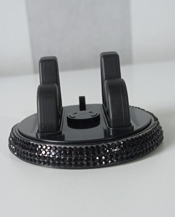 Uchwyt stojący do telefonu czarny z diamencikami do samochodu