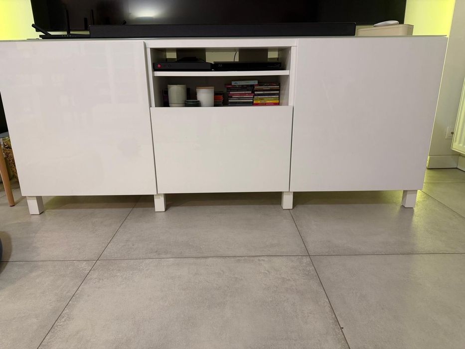 Szafka pod TV biała IKEA (180x75x41)