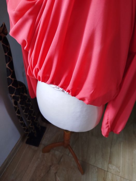 Elegancka koszula bombka marszczona