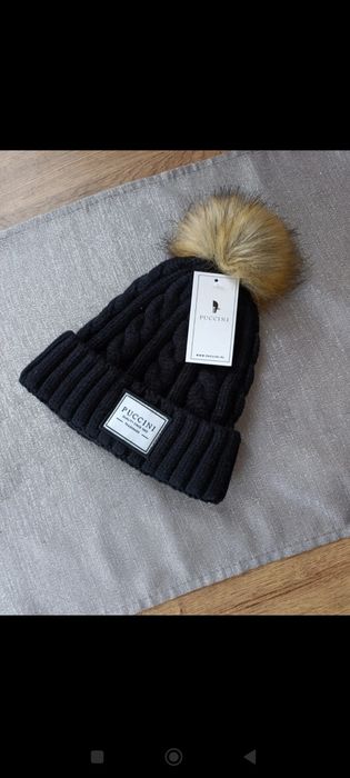 Czapka czarna Puccini