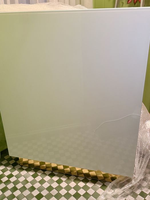 Lada recepcyjna recepcja podświetlana led biała złota